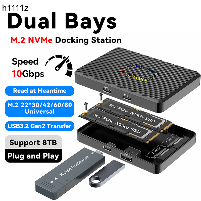 8Tb M2 Nvme Ssd - Docking station NVME M.2 Dual Bays
