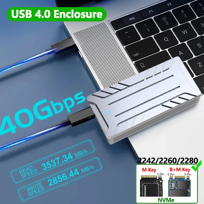 Custodia SSD USB4 40Gbps M.2 N - Thunderbolt 4 External Ssd 4Tb recensione e prezzo